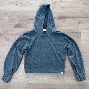 TREASURE & BOND - GREY CROPPED HOODIE - SIZE SMALL